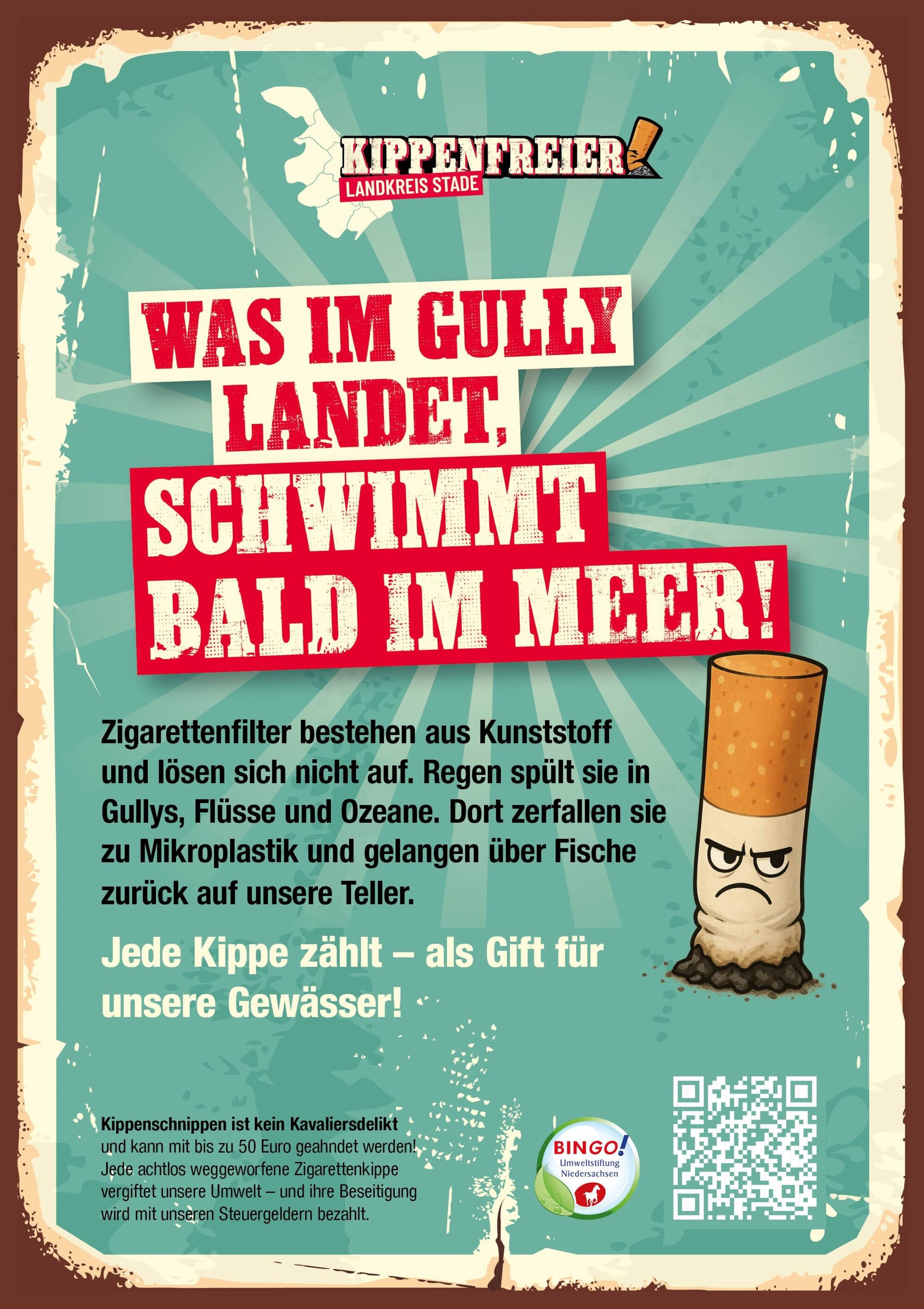   – Botschaft: Gully bald im Meer