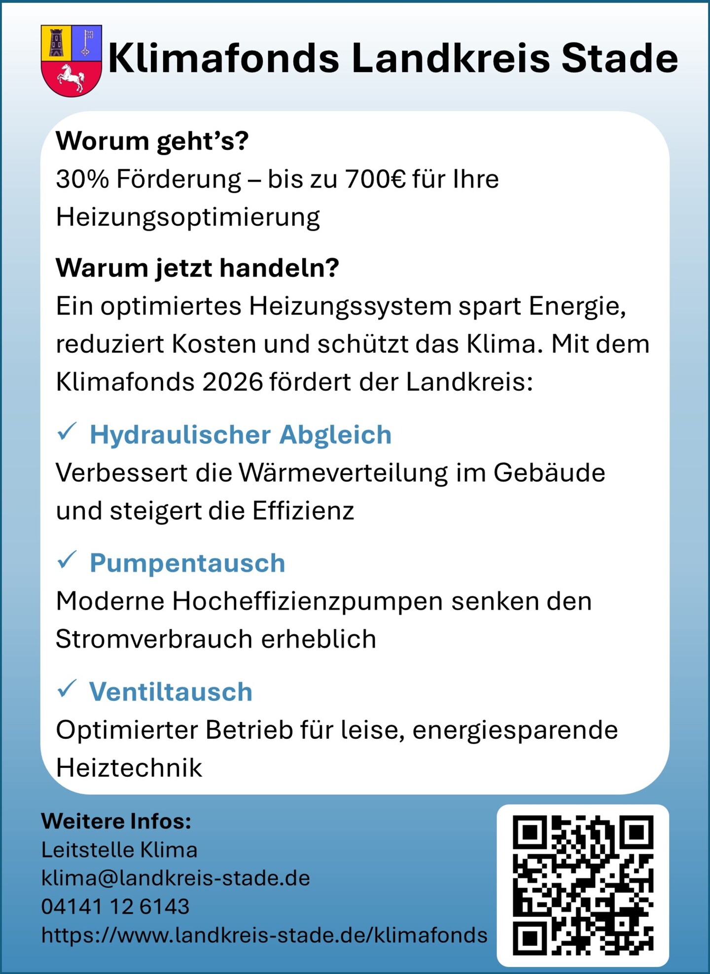 Kurzbeschreibung des Klimafonds vom Landkreis Stade.