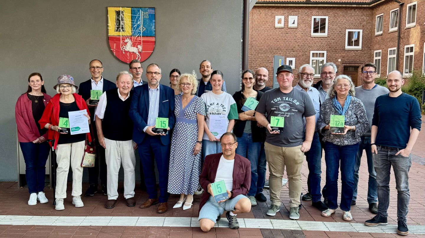 Am 02. September 2025 wurden die erfolgreichen Bewerberinnen und Bewerber mit den Grünen Hausnummern ausgezeichnet. Insgesamt wurden 22 Hausnummern vergeben.