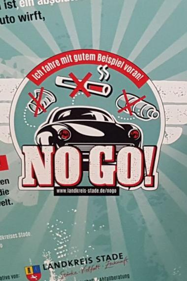 Kampagne NO GO - Kampagne gegen Straßenmüll (Symbolbild)