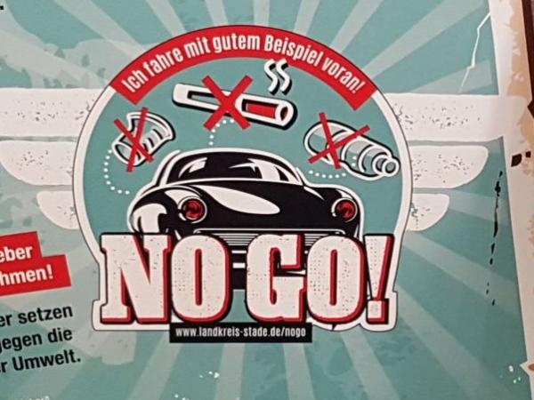 Kampagne NO GO - Kampagne gegen Straßenmüll (Symbolbild)
